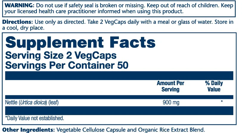 Solaray Nettle Leaf 900mg 100 Caps thumbnail 3