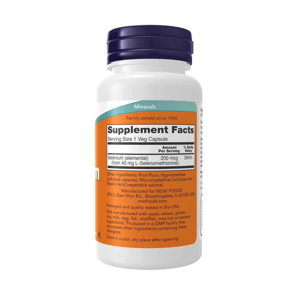 Now Foods Selenium 200 Mcg – Yeast-Free Essential Mineral – 90 Veg Capsules thumbnail 2