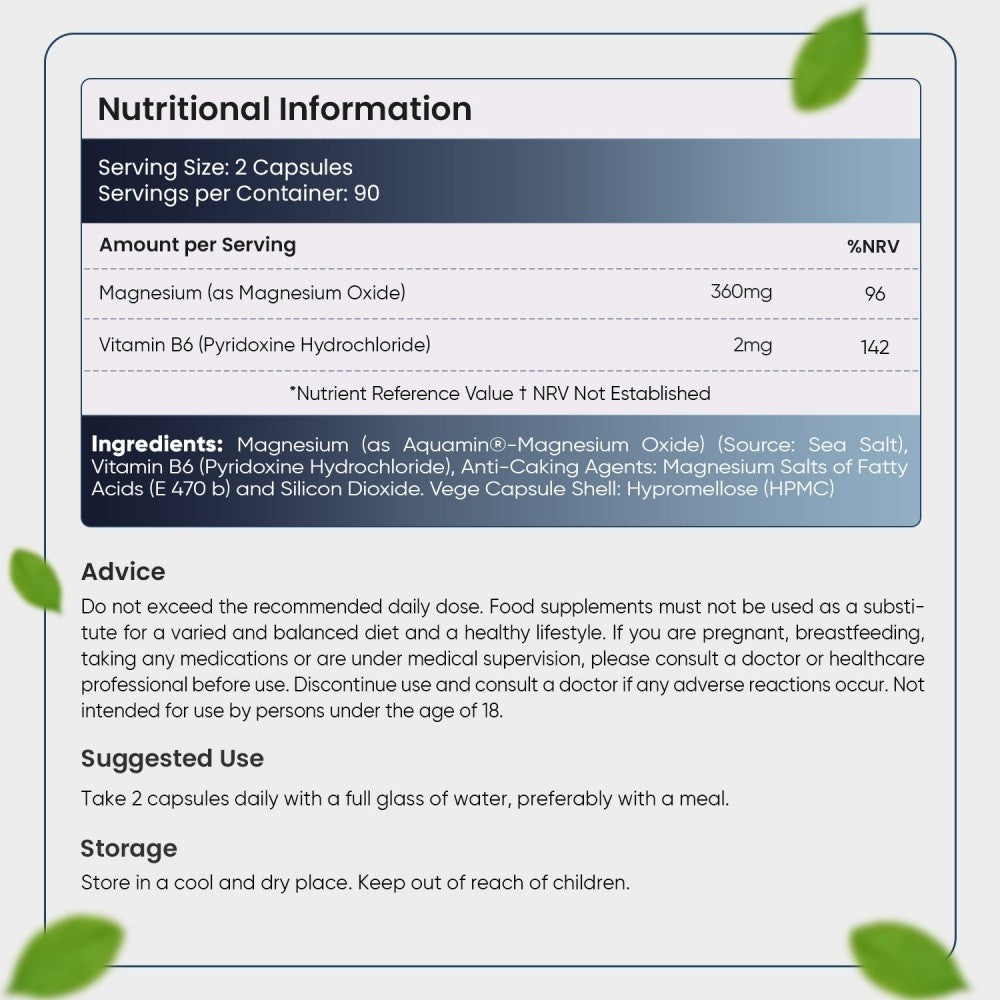 WeightWorld Marine Magnesium with Vitamin B6 – High Absorption thumbnail 2