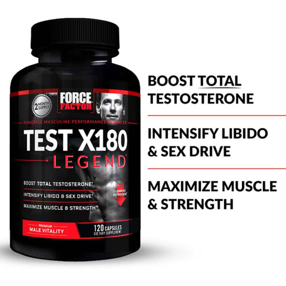 Force Factor Test X180 Legend – 120 Capsules thumbnail 2