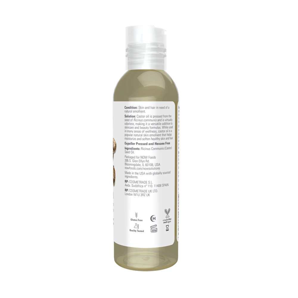 Now Foods Castor Oil – 100% Pure & Cold-Pressed – Multi-Purpose Skin & Hair Oil – 118 M L thumbnail 2