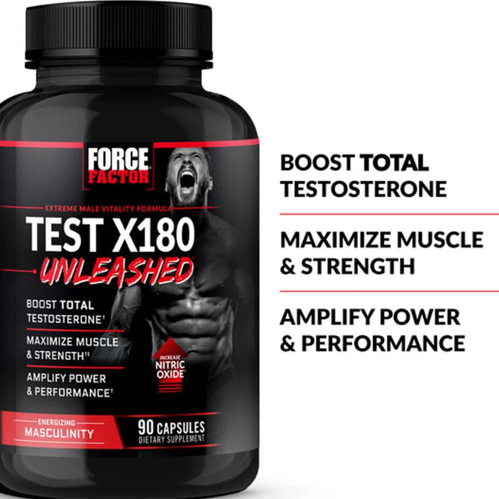 Force Factor Test X180 Unleashed – 90 Capsules thumbnail 2