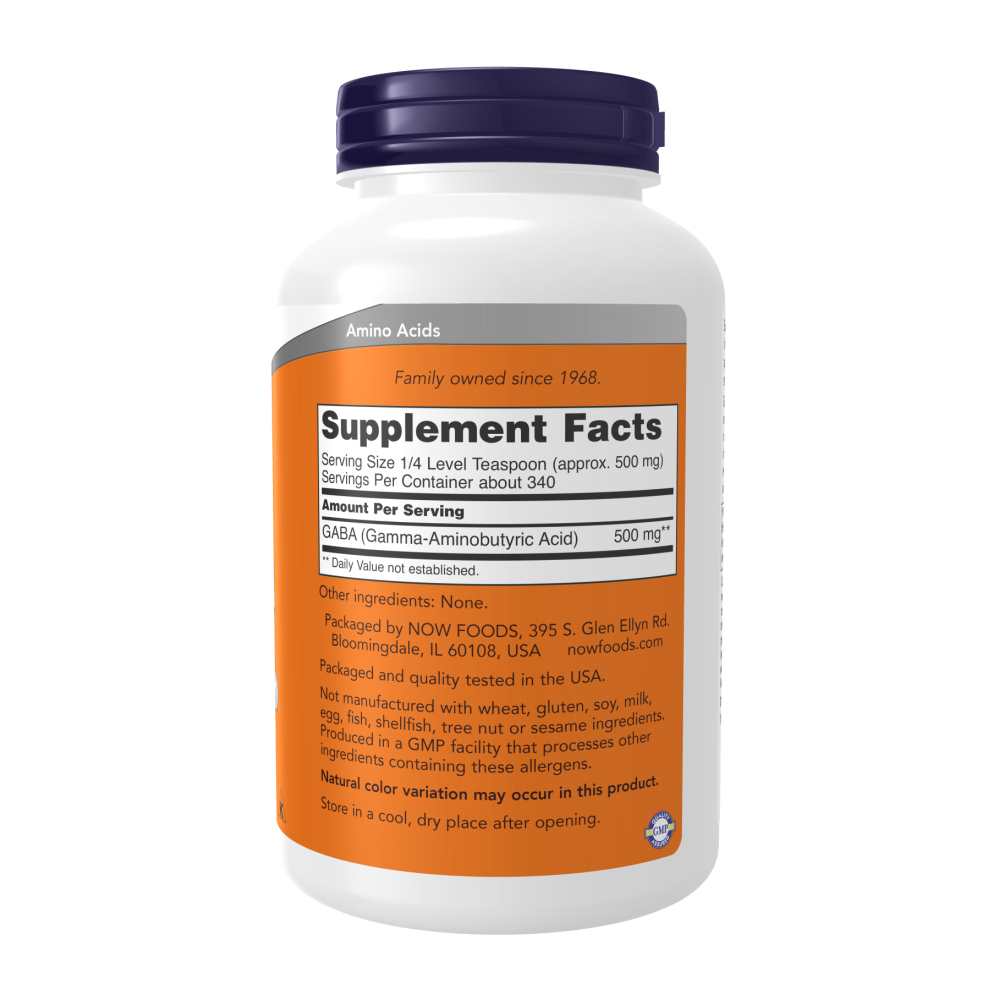 Now Foods Gaba Powder – Pure Gamma-Aminobutyric Acid – Stress & Relaxation Support – 170g thumbnail 2