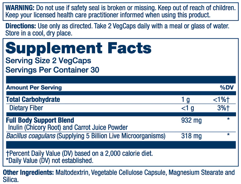 Solaray Bacillus Coagulans 60 Caps thumbnail 2