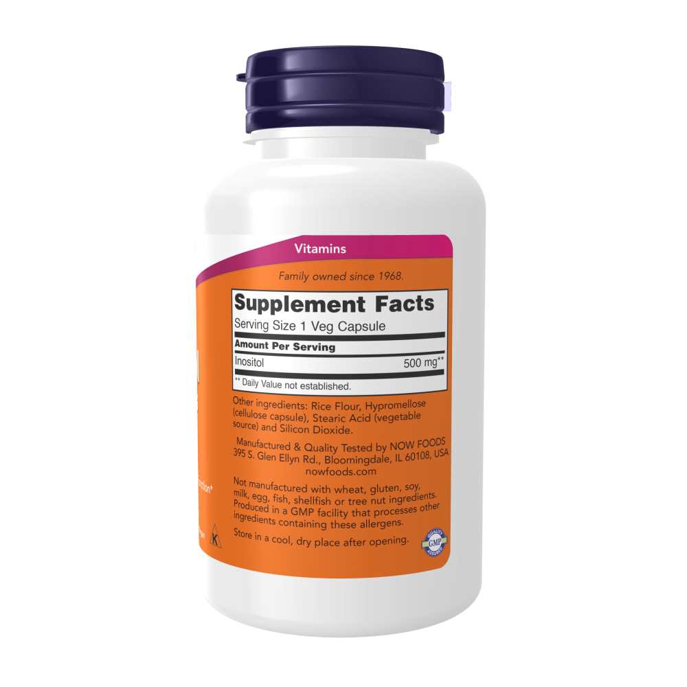 Now Foods Inositol Capsules 500 Mg – Myo-Inositol for Cellular & Membrane Health – 100 Veg Capsules thumbnail 2