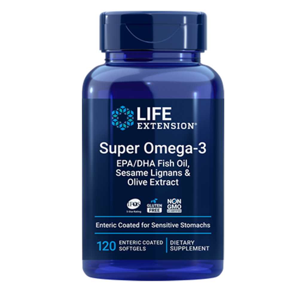 Life Extension Super Omega-3 Epa/dha Fish Oil, Sesame Lignans & Olive Extract 60 Enteric-Coated Softgels thumbnail 2