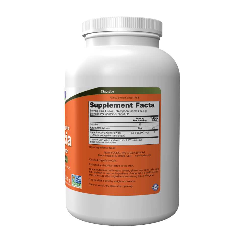 Now Foods Certified Organic Acacia Pure Powder – 340g thumbnail 2