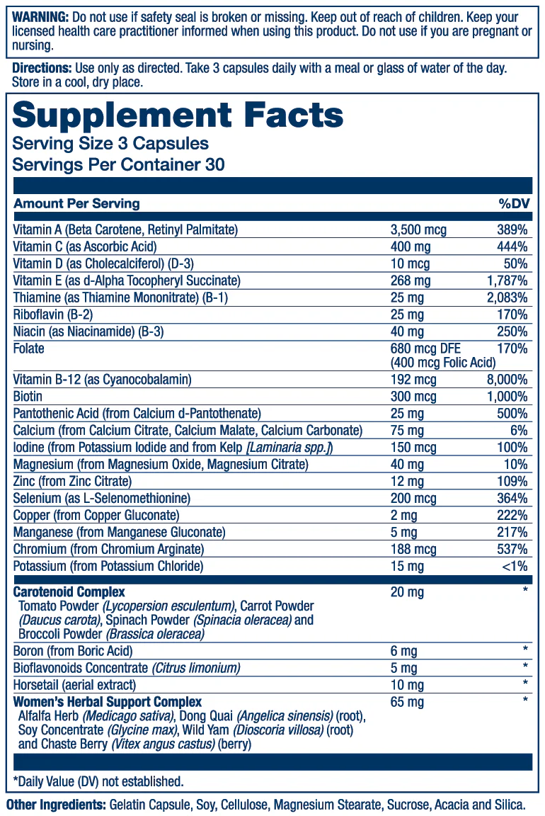 Solaray Women's Golden Multivitamin 90 Caps thumbnail 2