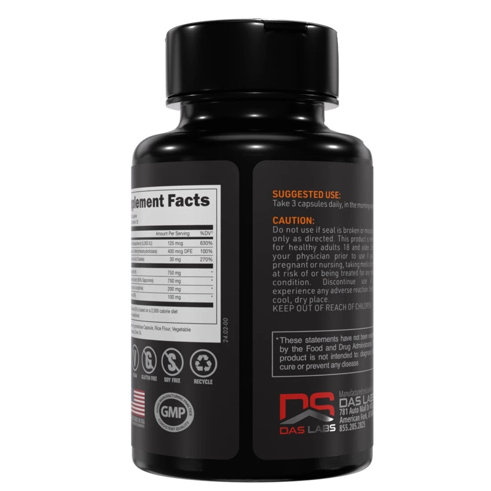 Bucked Up RUT Testosterone Booster - Peak Body Composition, Stamina & Superior Sex Drive - All-Natural Formula - 90 Capsules - DAS Labs Dietary Supplement thumbnail 2