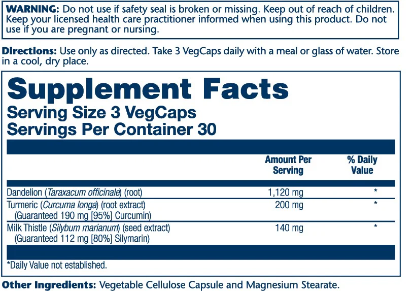 Solaray Siliverin, Liver Cleanse 90 Caps thumbnail 2