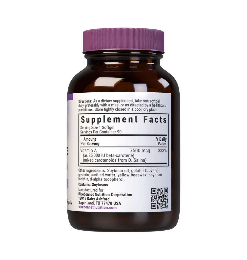 Bluebonnet Nutrition D. Salina Beta-Carotene 25,000 Iu 90 Softgels thumbnail 2