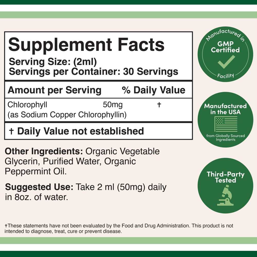 Double Wood Liquid Chlorophyll – 1500mg Natural Cleanse & Digestive Aid | 2 Fl Oz thumbnail 2