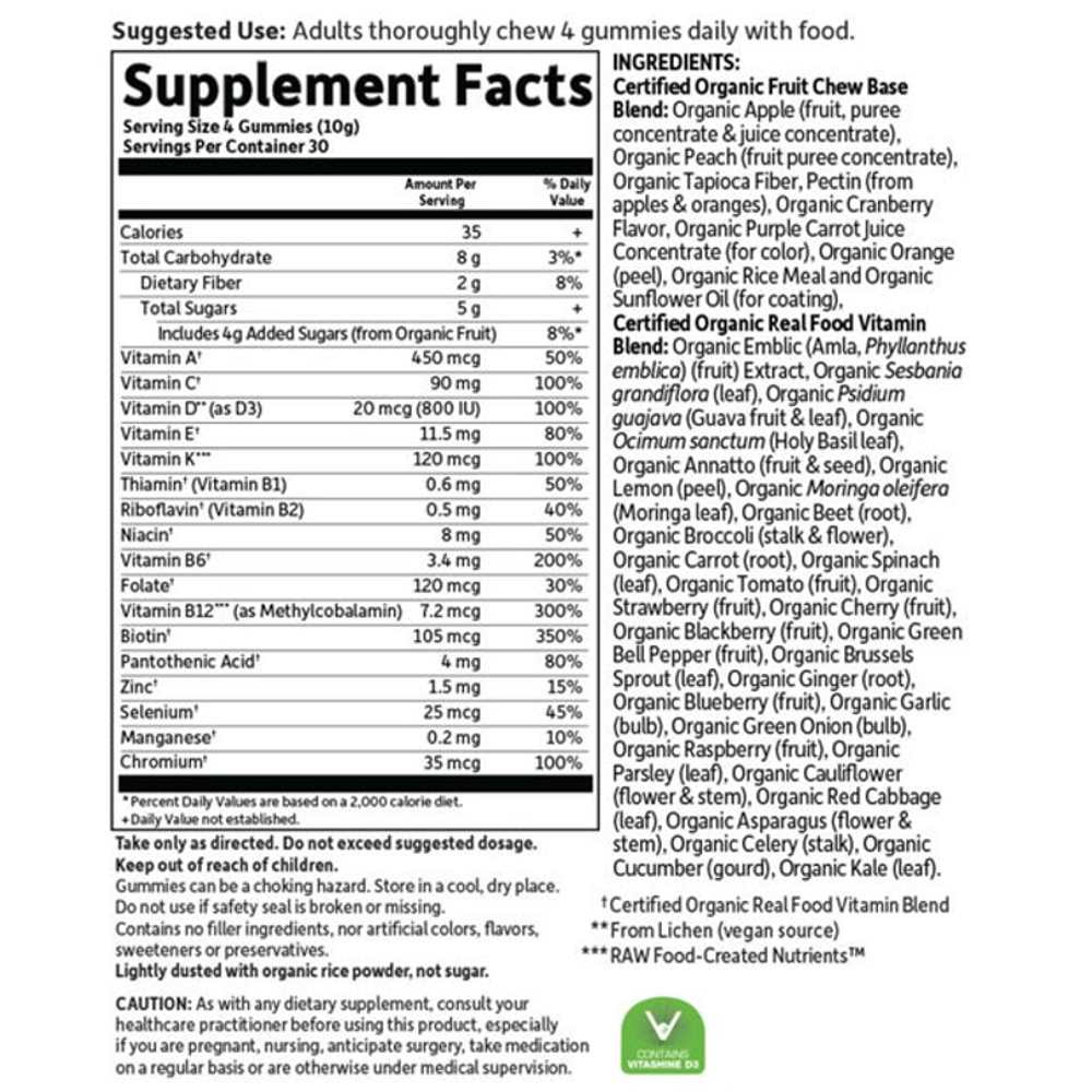 Garden of Life Organics Men's Multi Berry 120 Gummies thumbnail 2