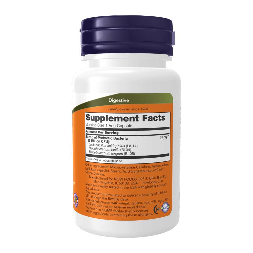 Now Foods 8 Billion Acidophilus & Bifidus – 60 Veg Capsules thumbnail 3