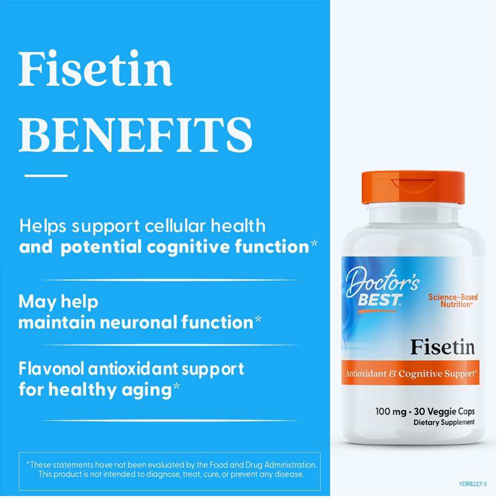 Doctor's Best Fisetin with Novusetin, 100 Mg, 30 Veggie Caps thumbnail 2