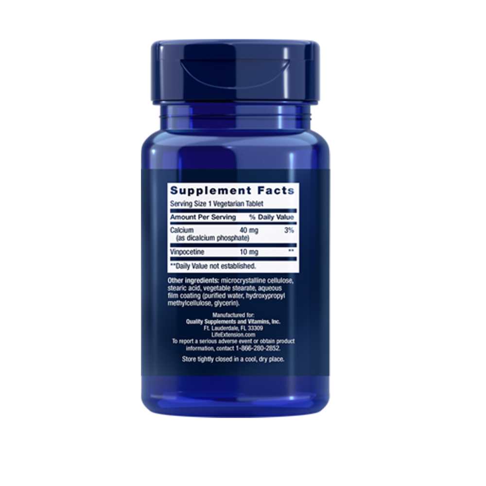 Life Extension Vinpocetine 10 Mg, 100 Vegetarian Tablets thumbnail 2