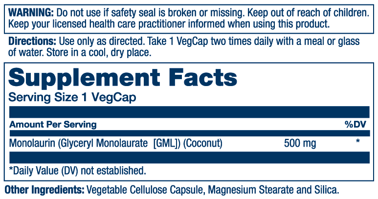 Solaray Monolaurin 60 Caps thumbnail 2