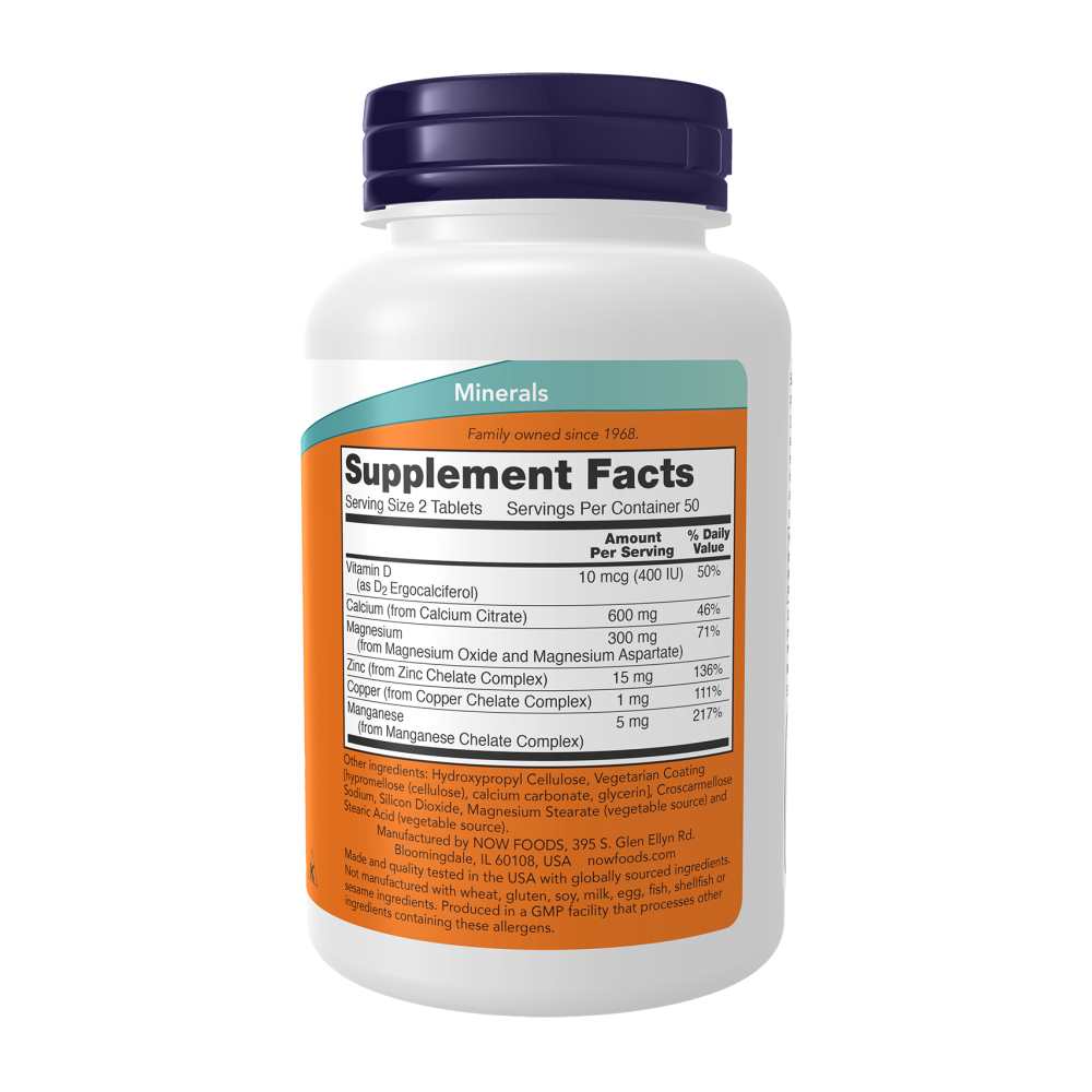 Now Foods Calcium Citrate – Highly Bioavailable Calcium for Bone Health – 100 Tablets thumbnail 3