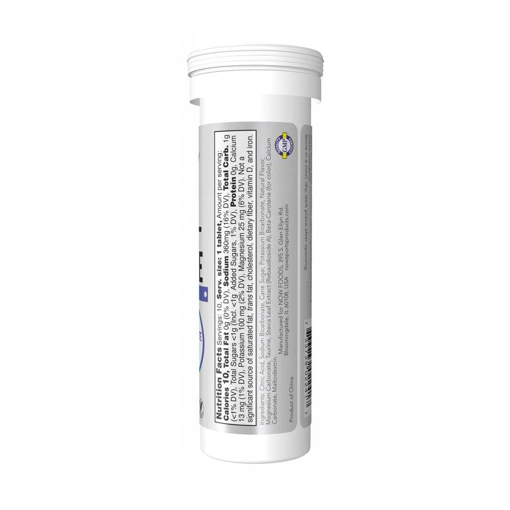 Now Sports Effer-Hydrate Effervescent Lemon Lime `10 Tablets thumbnail 2