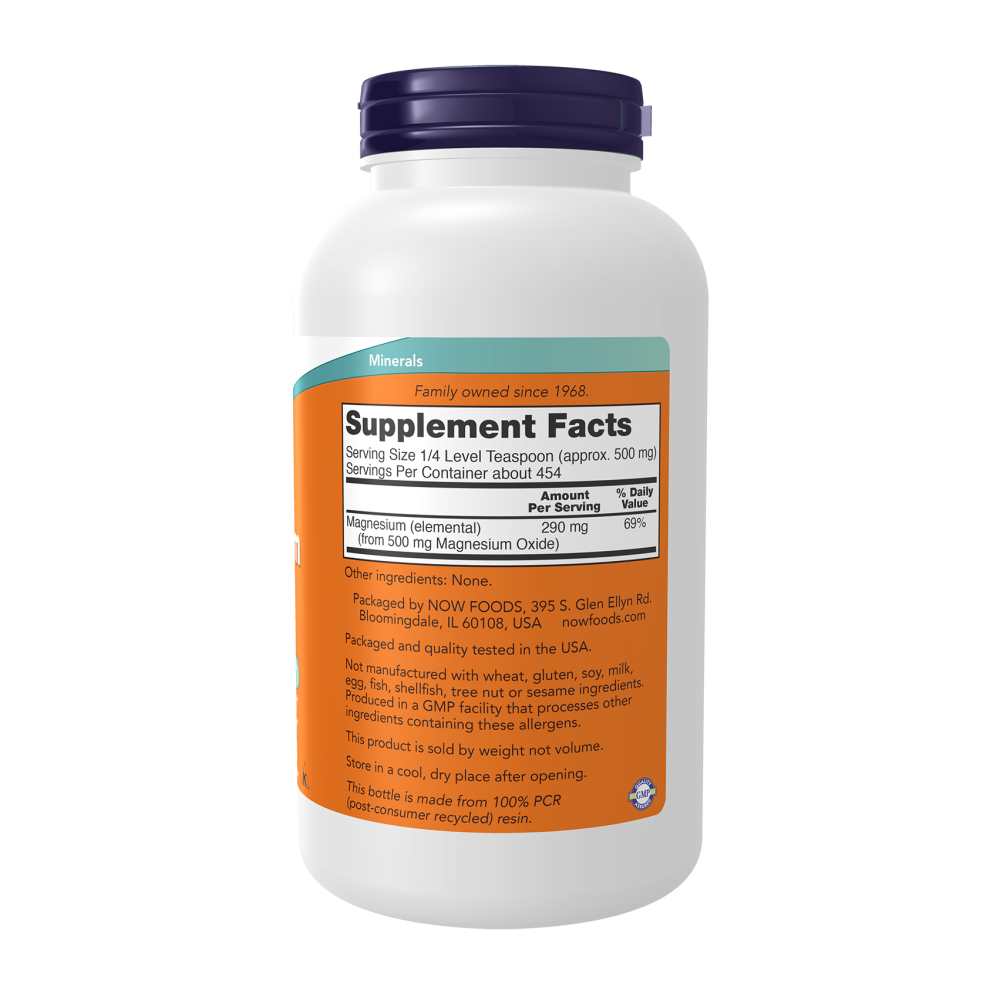 Now Foods Magnesium Oxide Powder – Nervous System & Metabolic Support – 8 Oz (227 G) thumbnail 2