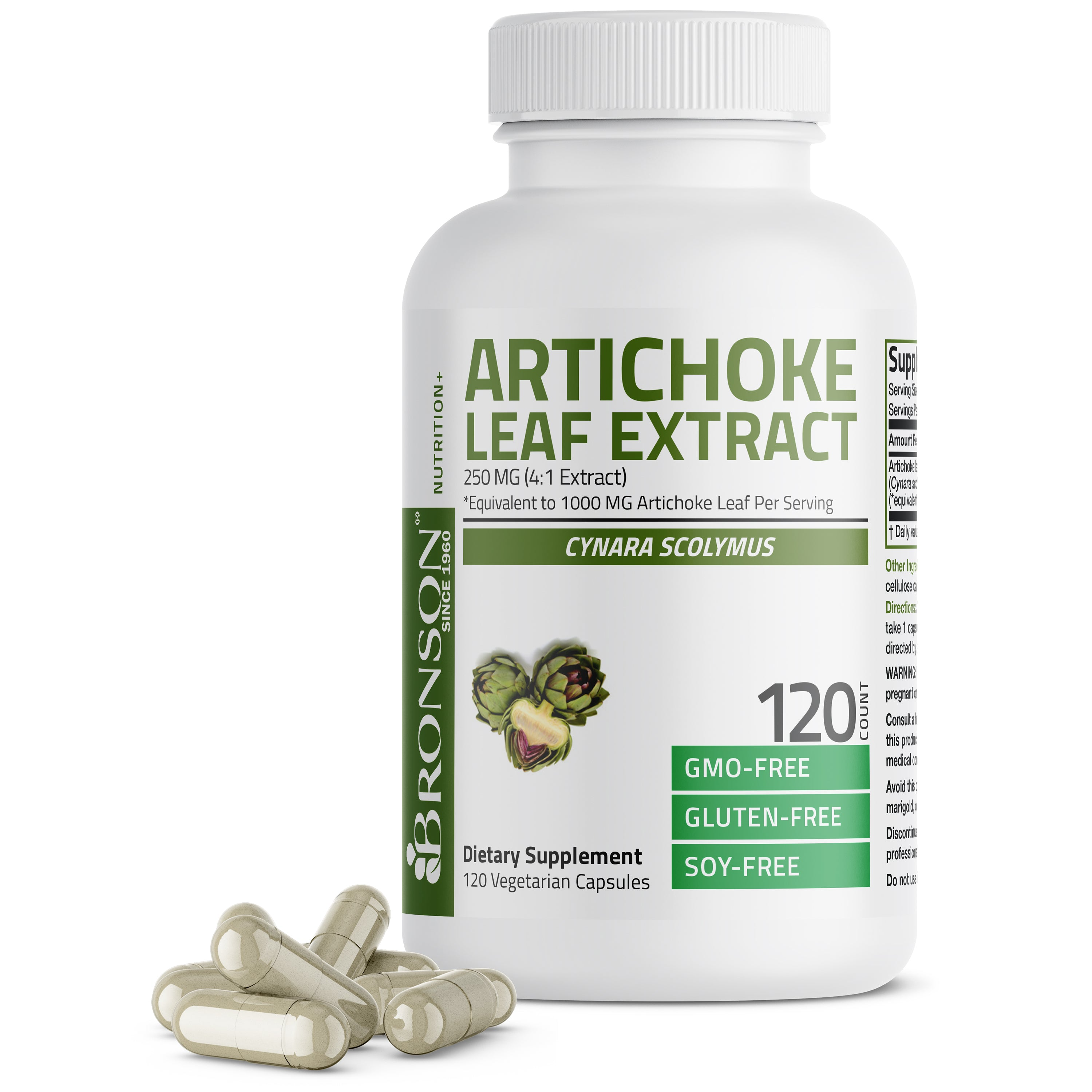 Bronson Vitamins Artichoke Leaf Extra Strength 60 Caps thumbnail 2