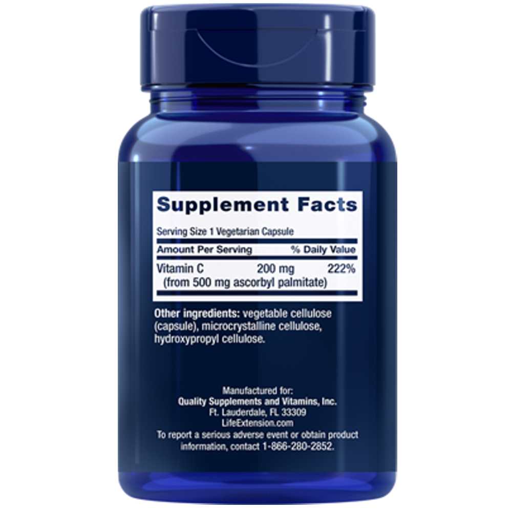 Life Extension Ascorbyl Palmitate 500 Mg – 100 Vegetarian Capsules thumbnail 2