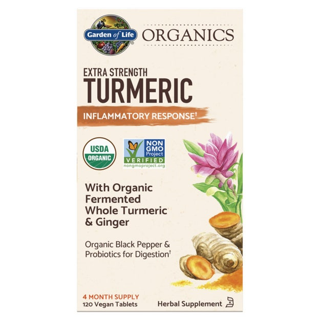 Garden of Life Organics Extra Strength Turmeric 60 Tablets thumbnail 2