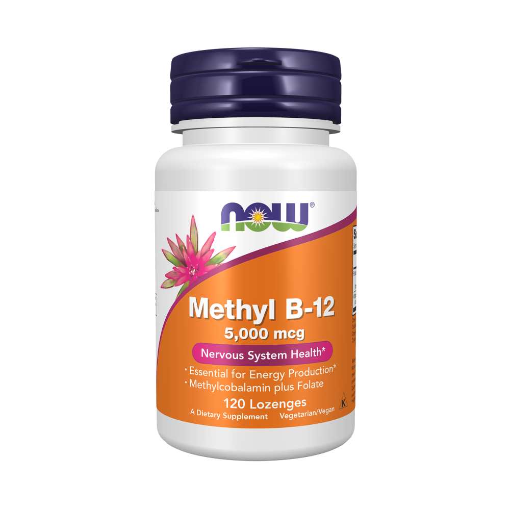 Now Foods Methyl B-12 5000 Mcg + Folate – Energy & Nerve Health – 60 Lozenges thumbnail 3