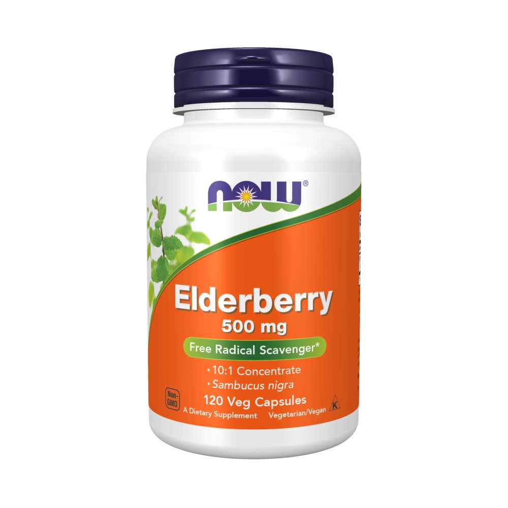 Now Foods Elderberry 500mg – Immune Support – 60 Veg Capsules thumbnail 2