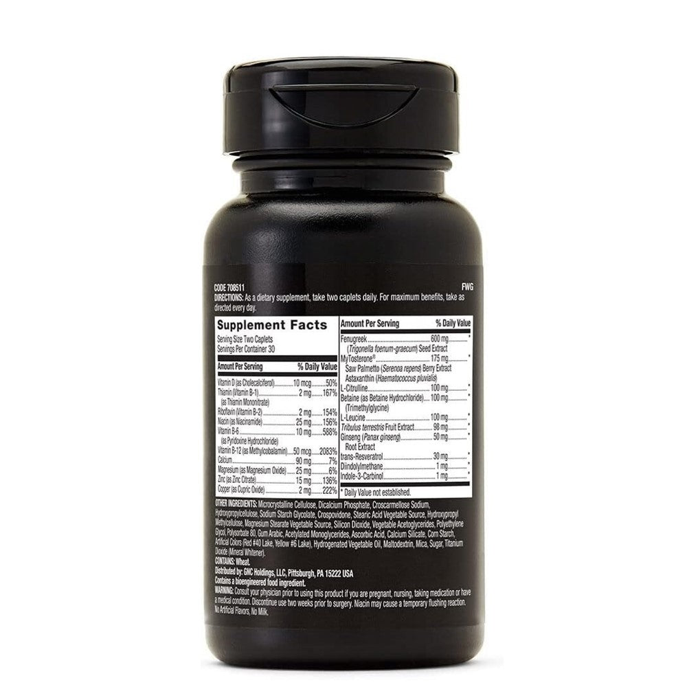 Gnc Men's Healthy Best Testosterone Booster Supplements & Sexual Health Support - 60 Caplets (30-Day Supply) thumbnail 2