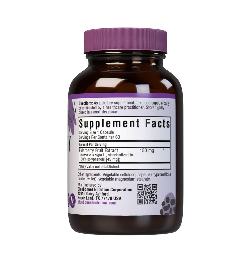 Bluebonnet Nutrition Elderberry Fruit Extract 60 Caps thumbnail 2
