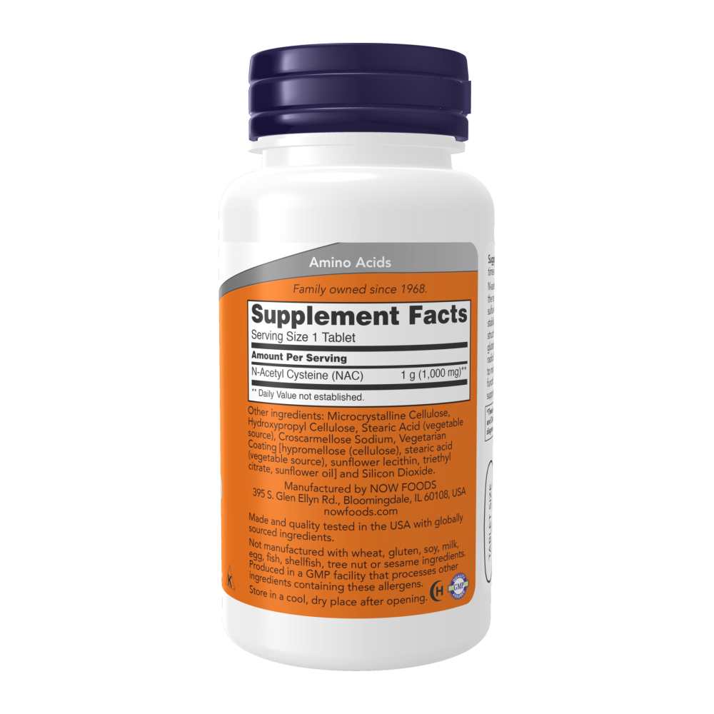Now Foods Nac 1000mg – 60 Tablets – Liver, Immune & Antioxidant Support thumbnail 3