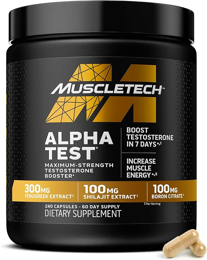 Alphatest Muscletech Test Booster 300mg: Peak Performance & Strength with Shilajit & Fenugreek thumbnail 3
