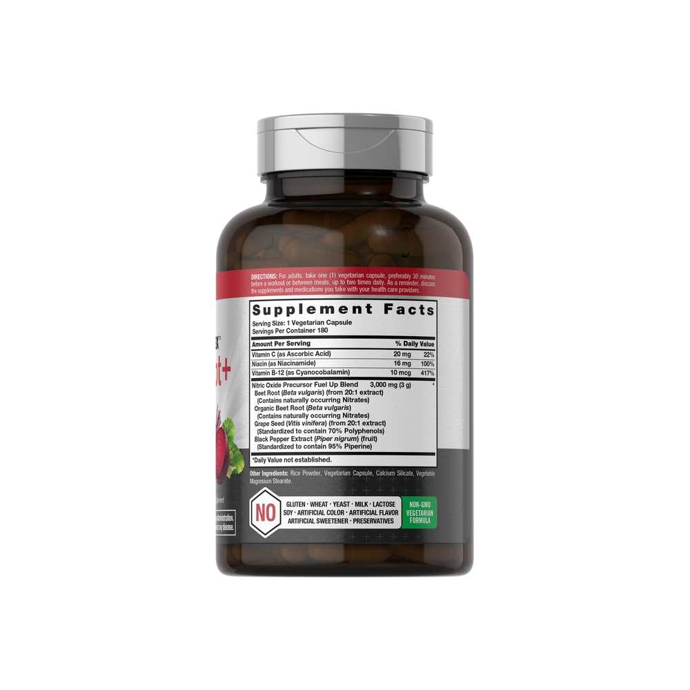 Horbäach nitric oxide max with beet root | 180 capsules thumbnail 2