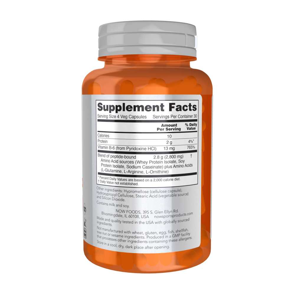 Now Sports Amino Complete™ – Full Spectrum Amino Acid Blend – 120 Veg Capsules thumbnail 2