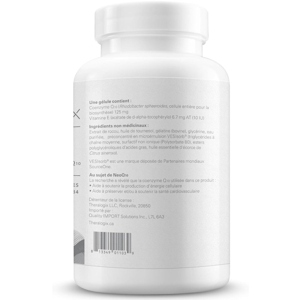 Theralogix NeoQIO® Coenzyme Q10 Supplement - 90 Softgels thumbnail 2