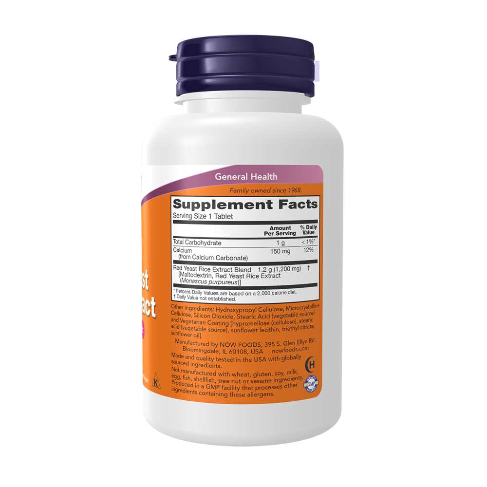 Now Foods Red Yeast Rice Extract – Nutritional Support – Non-Gmo Vegan Tablets – 60 Count thumbnail 2