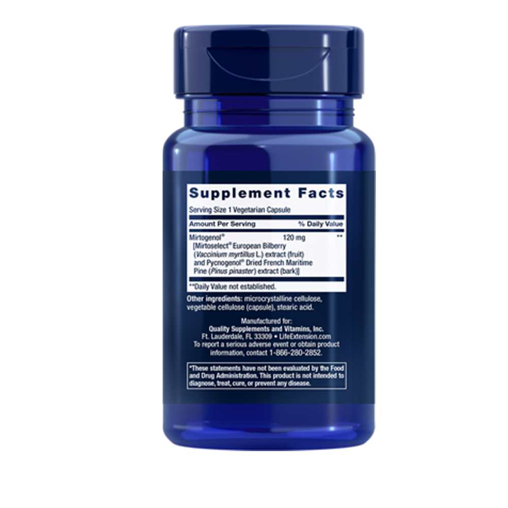 Life Extension Eye Pressure Support with Mirtogenol® – 30 Vegetarian Capsules thumbnail 2