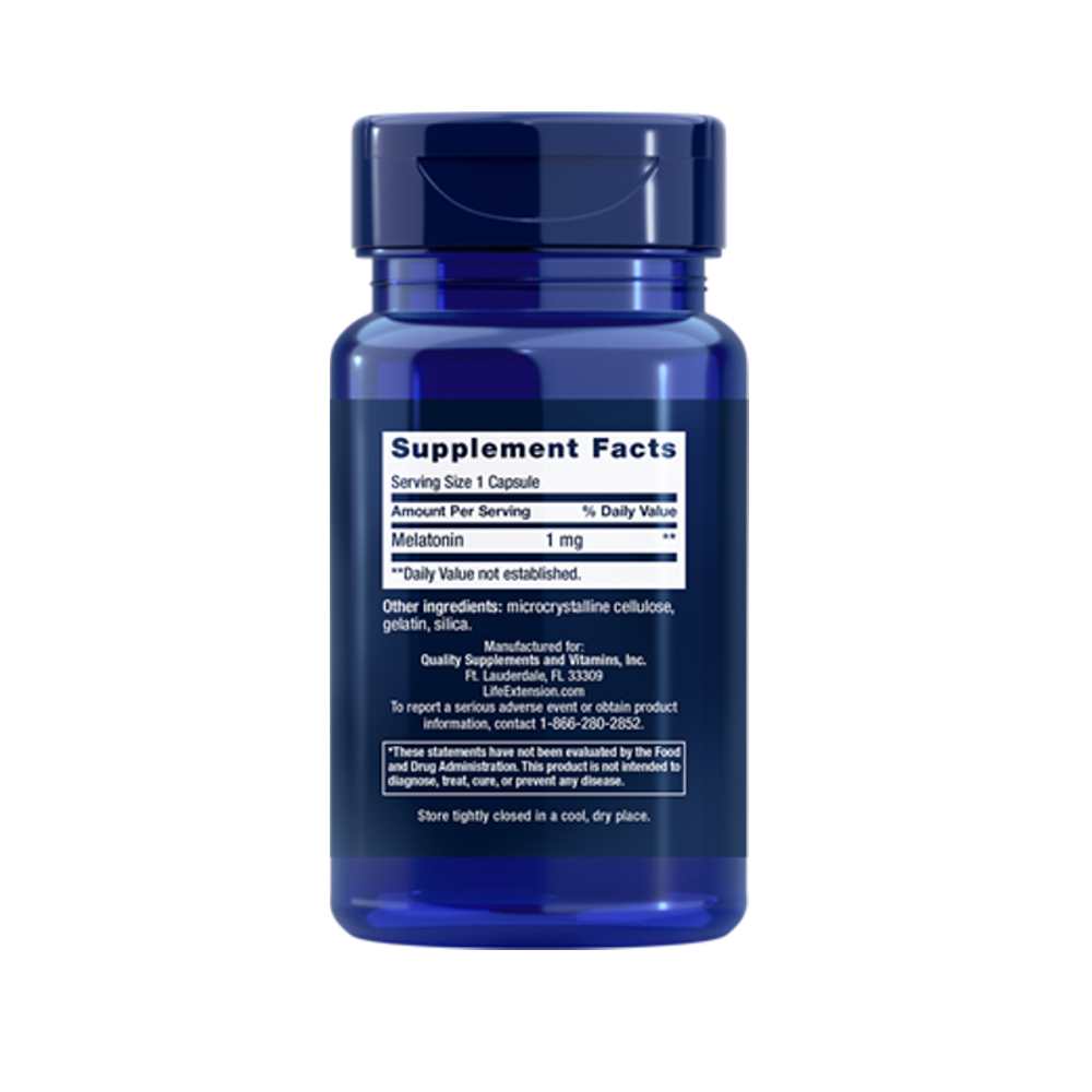 Life Extension Melatonin 1 Mg, 60 Capsules thumbnail 2
