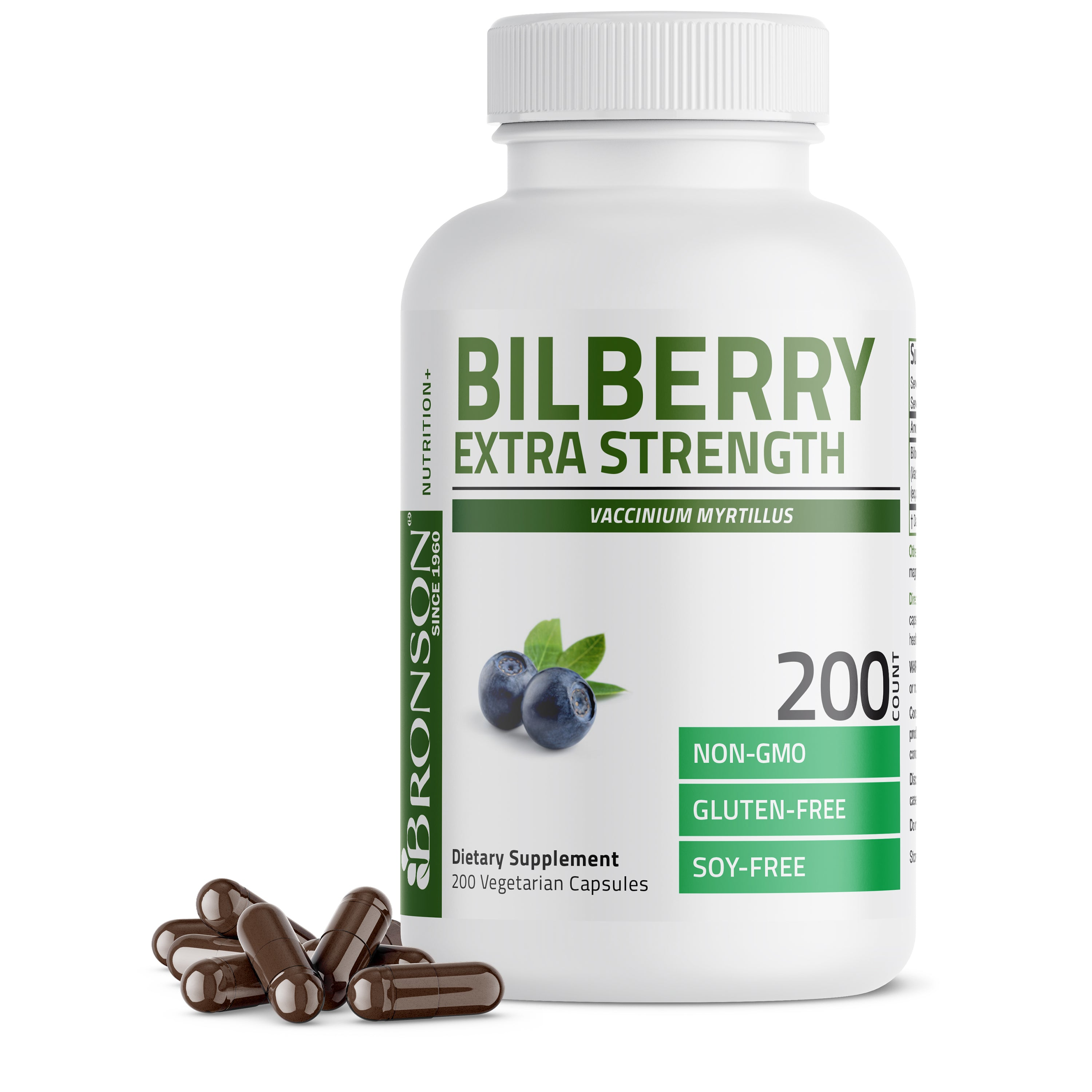 Bronson Vitamins Bilberry Extra Strength 3000 Mg 60 Caps thumbnail 2