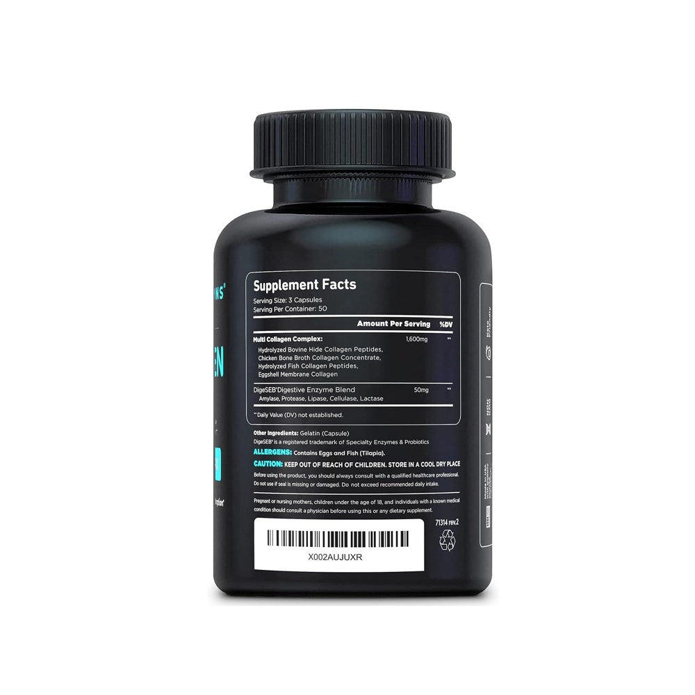 Vital Vitamins Multi Collagen Complex - Hair, Skin & Nails Support | Joint Health | Enhanced Absorption | 150 Capsules thumbnail 2