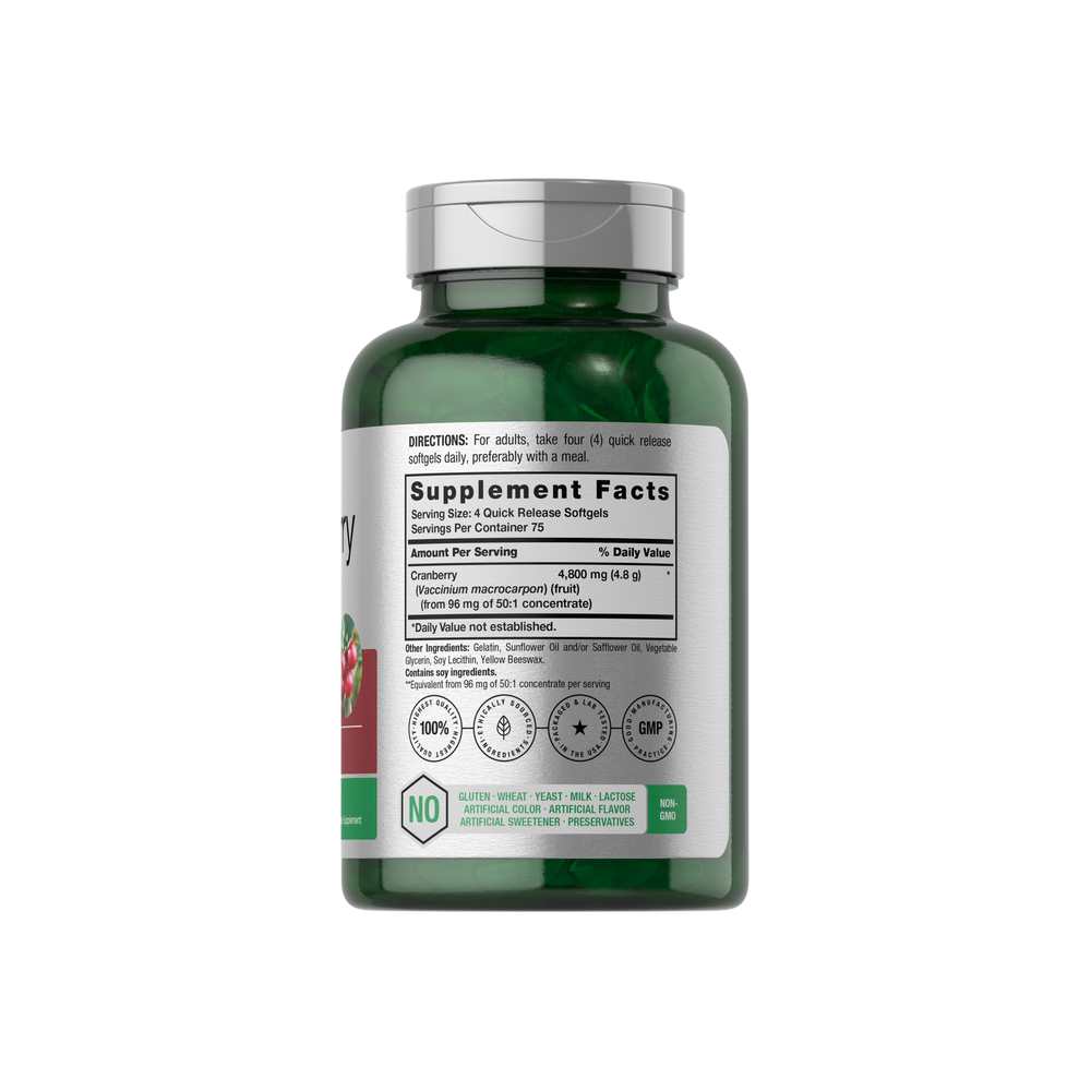 Horbäach Cranberry 4800mg per Serving | 300 Softgels thumbnail 2