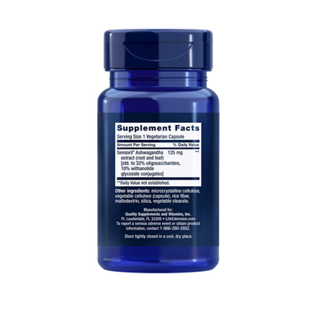 Life Extension Optimized Ashwagandha 60 Vegetarian Capsules thumbnail 2