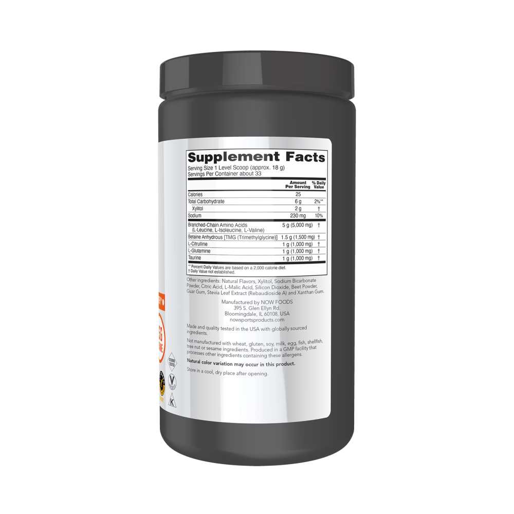 Now Sports Bcaa Big 6 Powder – Watermelon Flavor – Intra-Workout Endurance & Recovery Formula – 600g thumbnail 2