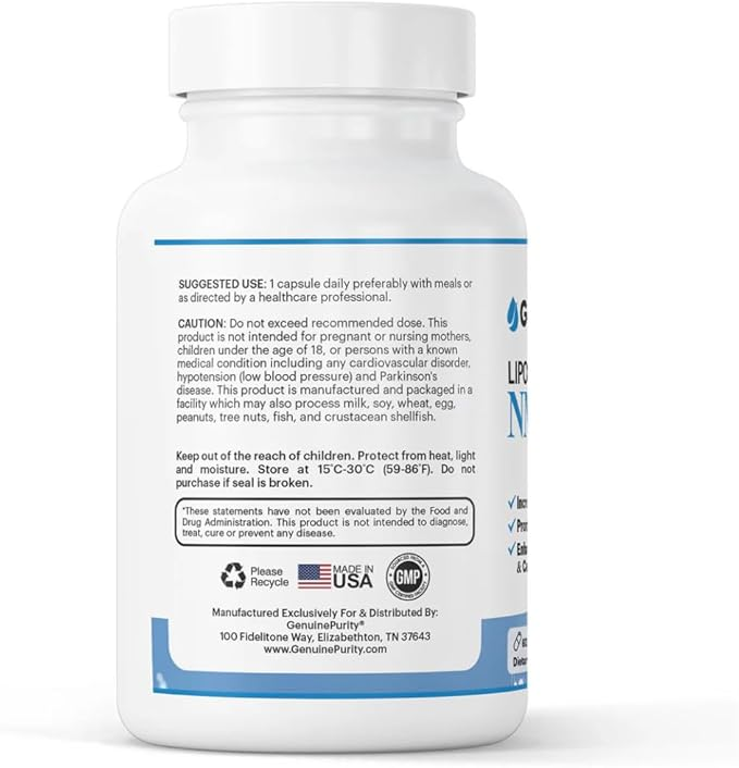 Genuine Purity™ Liposomal Nmn - Cellular Regeneration & Dna Health Supplement - 60 Capsules thumbnail 3