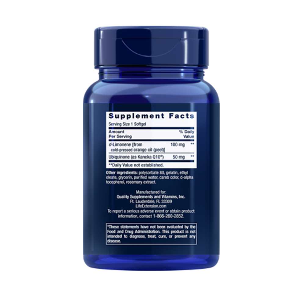 Life Extension Co Q10 (ubiquinone) with D-Limonene 50 Mg – 60 Softgels thumbnail 2