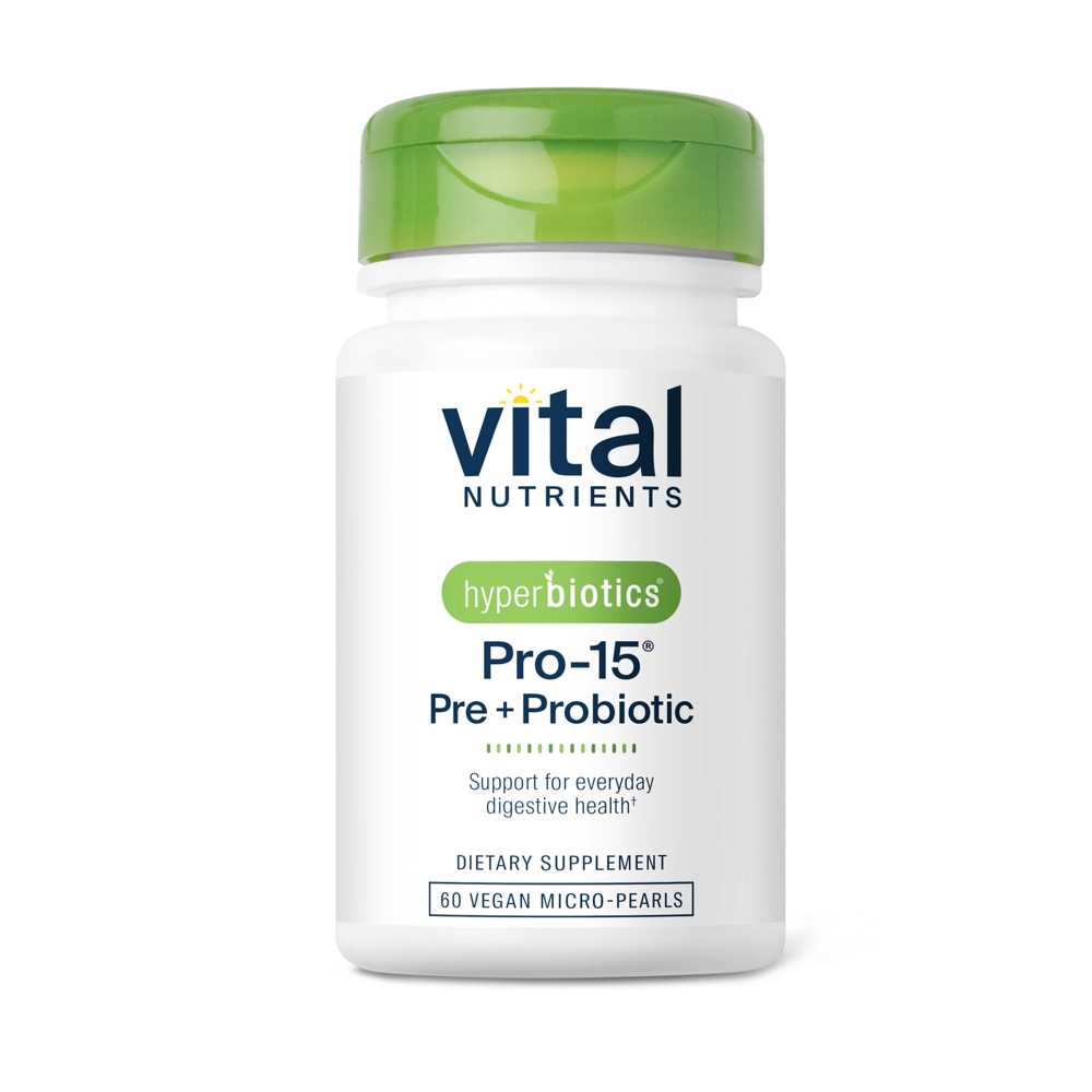Vital Nutrients Hyperbiotics Pro-15® Pre + Probiotic 30 Vegan Micro-Pearls thumbnail 2