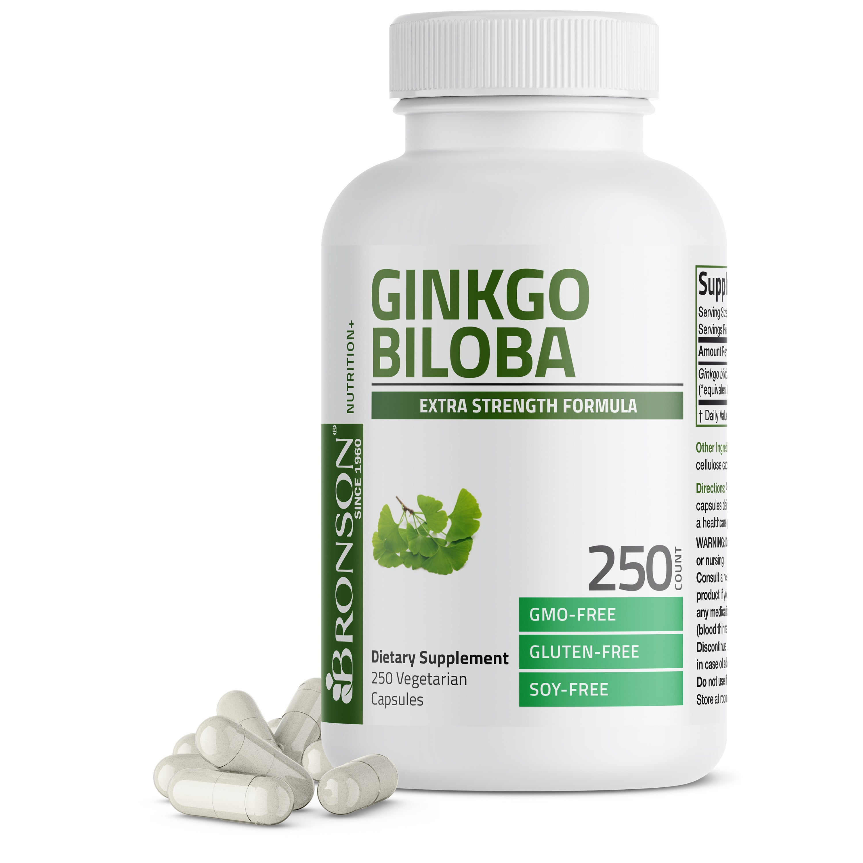 Bronson Vitamins Ginkgo Biloba - 500 Mg 90 Caps thumbnail 3