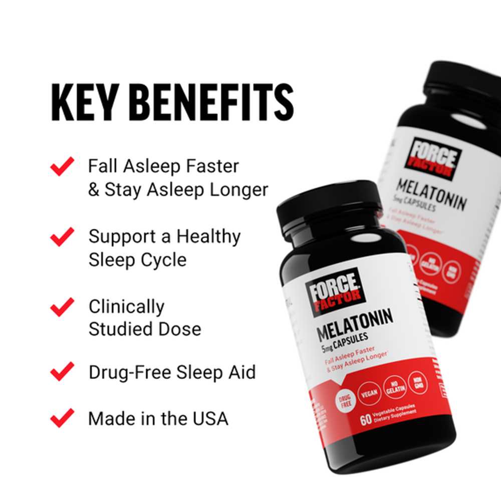 Force Factor Melatonin – 60 Capsules thumbnail 2