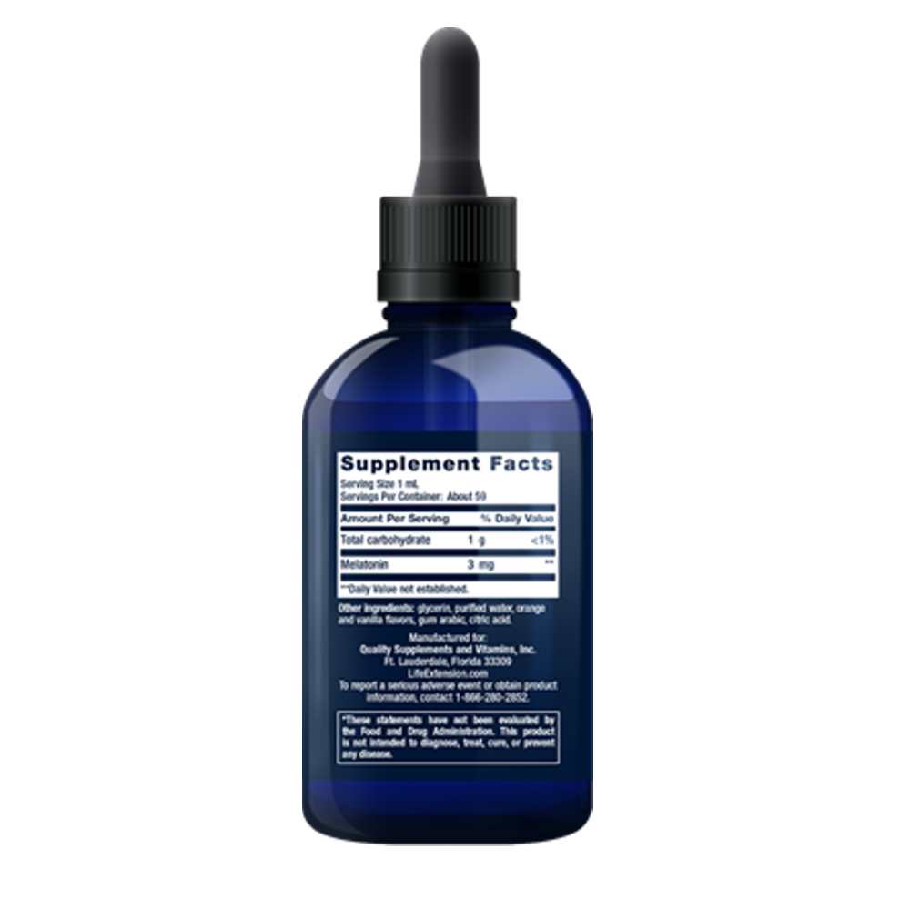 Life Extension Fast-Acting Liquid Melatonin (Citrus-Vanilla) – 2 fl oz thumbnail 2